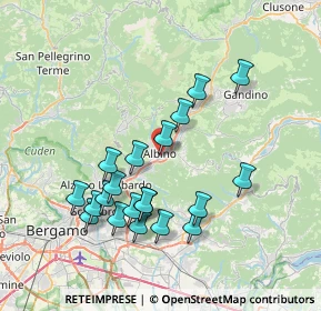 Mappa Piazza Gian Battista Moroni, 24021 Albino BG, Italia (7.2475)