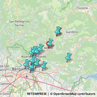 Mappa Piazza Gian Battista Moroni, 24021 Albino BG, Italia (7.08)