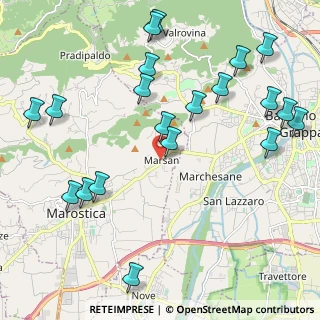 Mappa Via Marsan, 36063 Marostica VI, Italia (2.5525)
