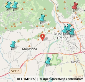 Mappa Via A. Nonis, 36063 Marostica VI, Italia (6.43833)