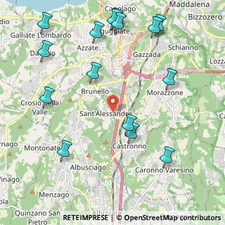 Mappa Via Sant'Alessandro, 21040 Castronno VA, Italia (2.64667)