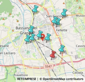 Mappa D. Manin, 36061 Bassano del Grappa VI, Italia (1.57455)