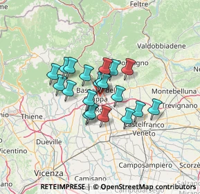 Mappa Via B. Cellini, 36061 Bassano del Grappa VI, Italia (8.8775)