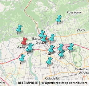 Mappa Via B. Cellini, 36061 Bassano del Grappa VI, Italia (6.34133)