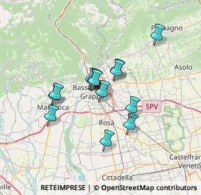Mappa Via B. Cellini, 36061 Bassano del Grappa VI, Italia (5.06786)