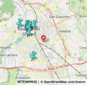 Mappa Via B. Cellini, 36061 Bassano del Grappa VI, Italia (1.82917)