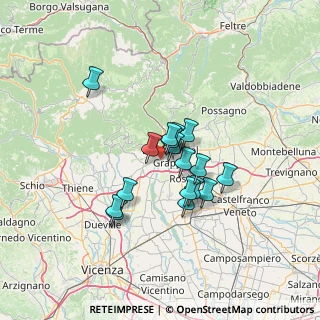 Mappa Via Lombardia, 36061 Bassano del Grappa VI, Italia (9.75824)