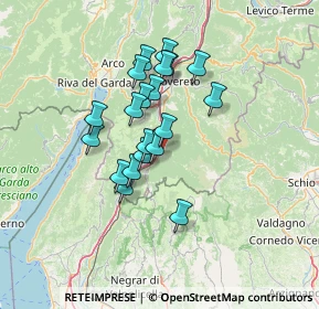 Mappa 38061 Trento TN, Italia (10.6025)