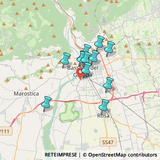 Mappa Via M. Kolbe, 36061 Bassano del Grappa VI, Italia (2.55417)