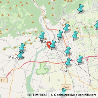 Mappa Via M. Kolbe, 36061 Bassano del Grappa VI, Italia (4.82846)