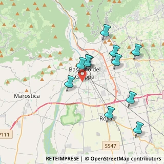 Mappa Via M. Kolbe, 36061 Bassano del Grappa VI, Italia (3.79182)