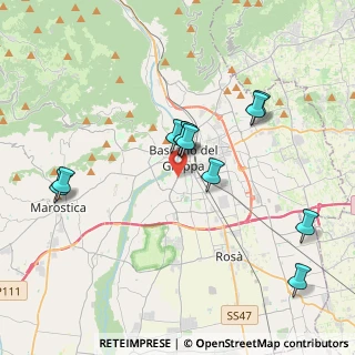 Mappa Via M. Kolbe, 36061 Bassano del Grappa VI, Italia (3.73273)