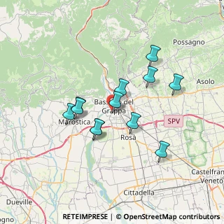 Mappa Via M. Kolbe, 36061 Bassano del Grappa VI, Italia (5.93)