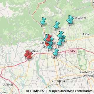 Mappa Bassano Del Grappa, 36061 Bassano del Grappa VI, Italia (5.51467)
