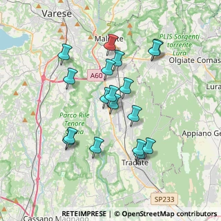 Mappa Via Melette, 21043 Castiglione Olona VA, Italia (3.30333)