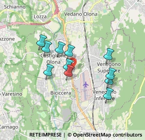 Mappa Via Melette, 21043 Castiglione Olona VA, Italia (1.49364)