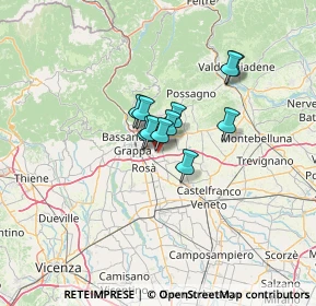 Mappa Via S. Francesco, 36060 Romano D'ezzelino VI, Italia (7.43)