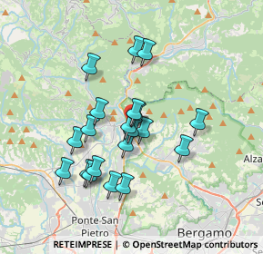 Mappa Via S. Faustino, 24018 Villa d'Almè BG, Italia (3.008)