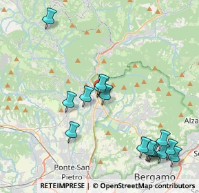 Mappa Via S. Faustino, 24018 Villa d'Almè BG, Italia (4.63667)