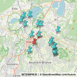 Mappa Strada Provinciale, 23892 Bulciago LC, Italia (3.69556)