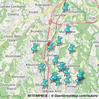 Mappa 21040 Castronno VA, Italia (2.5465)