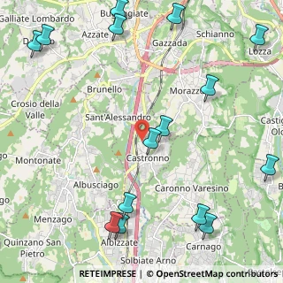 Mappa 21040 Castronno VA, Italia (3.01667)