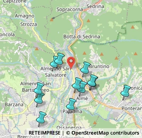 Mappa Via A. Gotti, 24018 Villa d'Almè BG, Italia (1.93583)