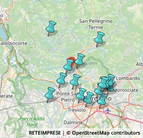 Mappa Via Pitentino, 24031 Almenno San Salvatore BG, Italia (7.208)