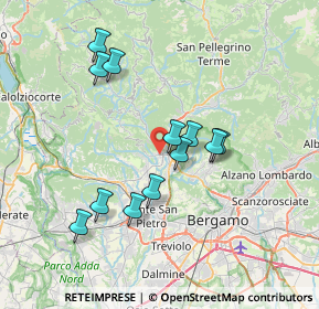 Mappa Via Pitentino, 24031 Almenno San Salvatore BG, Italia (6.5325)