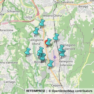 Mappa Via Isonzo, 21043 Castiglione Olona VA, Italia (1.395)