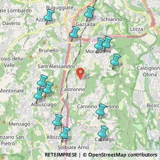 Mappa Via Brughiera, 21040 Castronno VA, Italia (2.56)