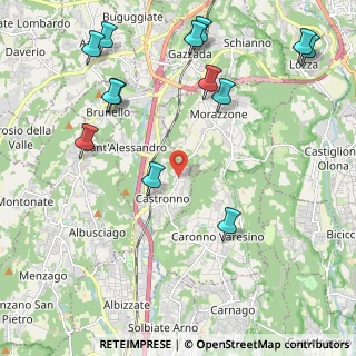 Mappa Via Brughiera, 21040 Castronno VA, Italia (2.63538)