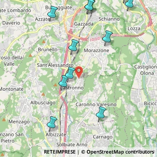Mappa Via Brughiera, 21040 Castronno VA, Italia (2.81636)