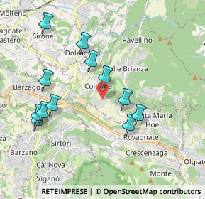 Mappa Via delle Fornaci, 23884 Castello di Brianza LC, Italia (1.94167)