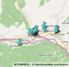 Mappa Via Tour de Grange, 11024 Chatillon AO, Italia (1.0875)