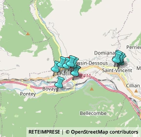 Mappa Via Tour de Grange, 11024 Chatillon AO, Italia (1.27083)