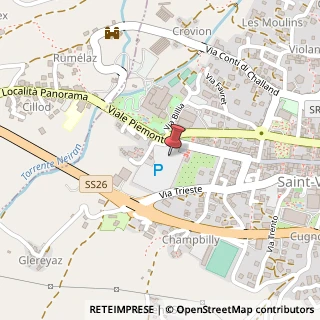 Mappa Viale Piemonte, 25, 11027 Saint-Vincent, Aosta (Valle d'Aosta)