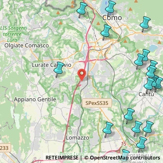 Mappa Via Guanzasca, 22073 Fino Mornasco CO, Italia (7.17316)