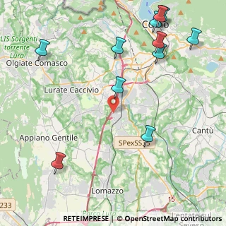 Mappa Via Guanzasca, 22073 Fino Mornasco CO, Italia (5.53545)