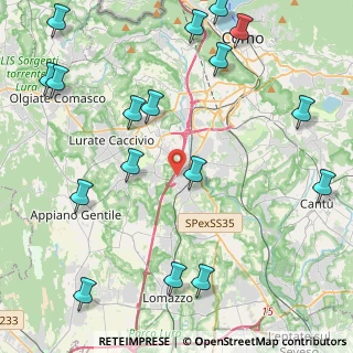 Mappa Via Guanzasca, 22073 Fino Mornasco CO, Italia (5.93444)