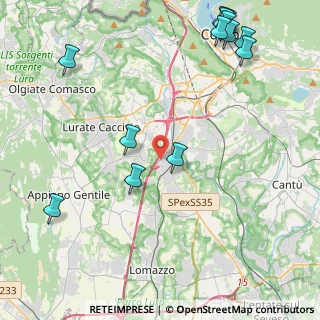 Mappa Via Guanzasca, 22073 Fino Mornasco CO, Italia (5.71923)