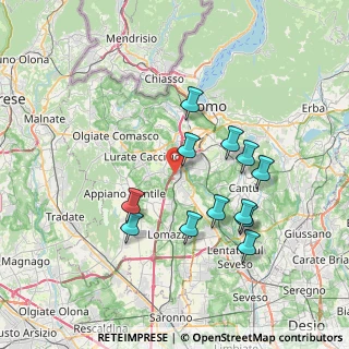 Mappa Via Guanzasca, 22073 Fino Mornasco CO, Italia (6.92417)