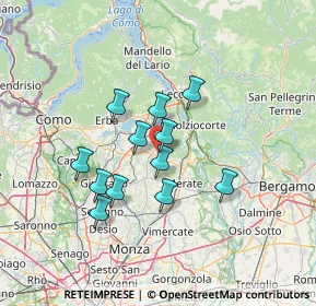 Mappa Via del Pascolo, 23884 Castello di Brianza LC, Italia (10.83833)