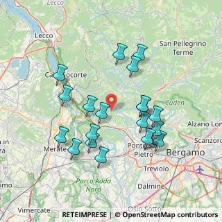 Mappa Via al Borghetto, 24030 Palazzago BG, Italia (7.0765)