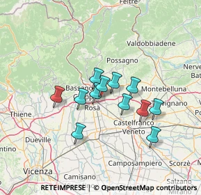 Mappa Via Lanzarini, 36060 Romano D'ezzelino VI, Italia (10.05833)