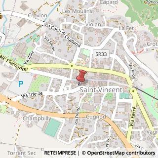Mappa Via A. Vuillerminaz, 23, 11027 Saint-Vincent, Aosta (Valle d'Aosta)