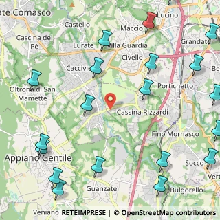 Mappa Via Giuseppe Verdi, 22070 Bulgarograsso CO, Italia (3.201)