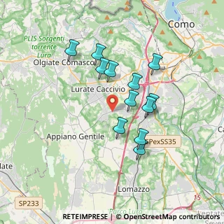 Mappa Via Giuseppe Verdi, 22070 Bulgarograsso CO, Italia (3.00333)