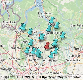Mappa Via Villanuova, 23892 Bulciago LC, Italia (11.6985)