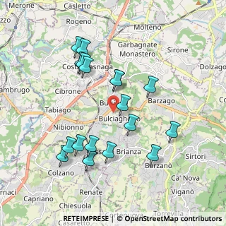 Mappa Via Villanuova, 23892 Bulciago LC, Italia (1.86389)